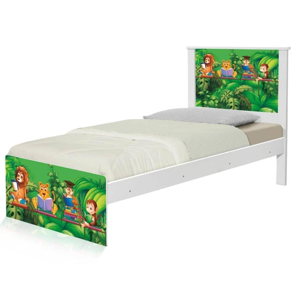 Cama Solteiro Com Cabeceira Adesivada Safari - 6