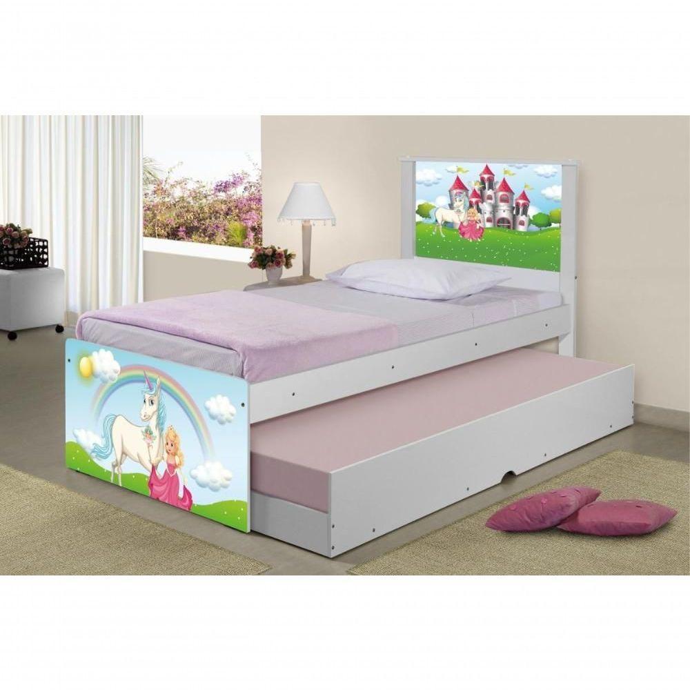 Bicama Juvenil Adesivada Princesa Encantada Com Colchões - 3