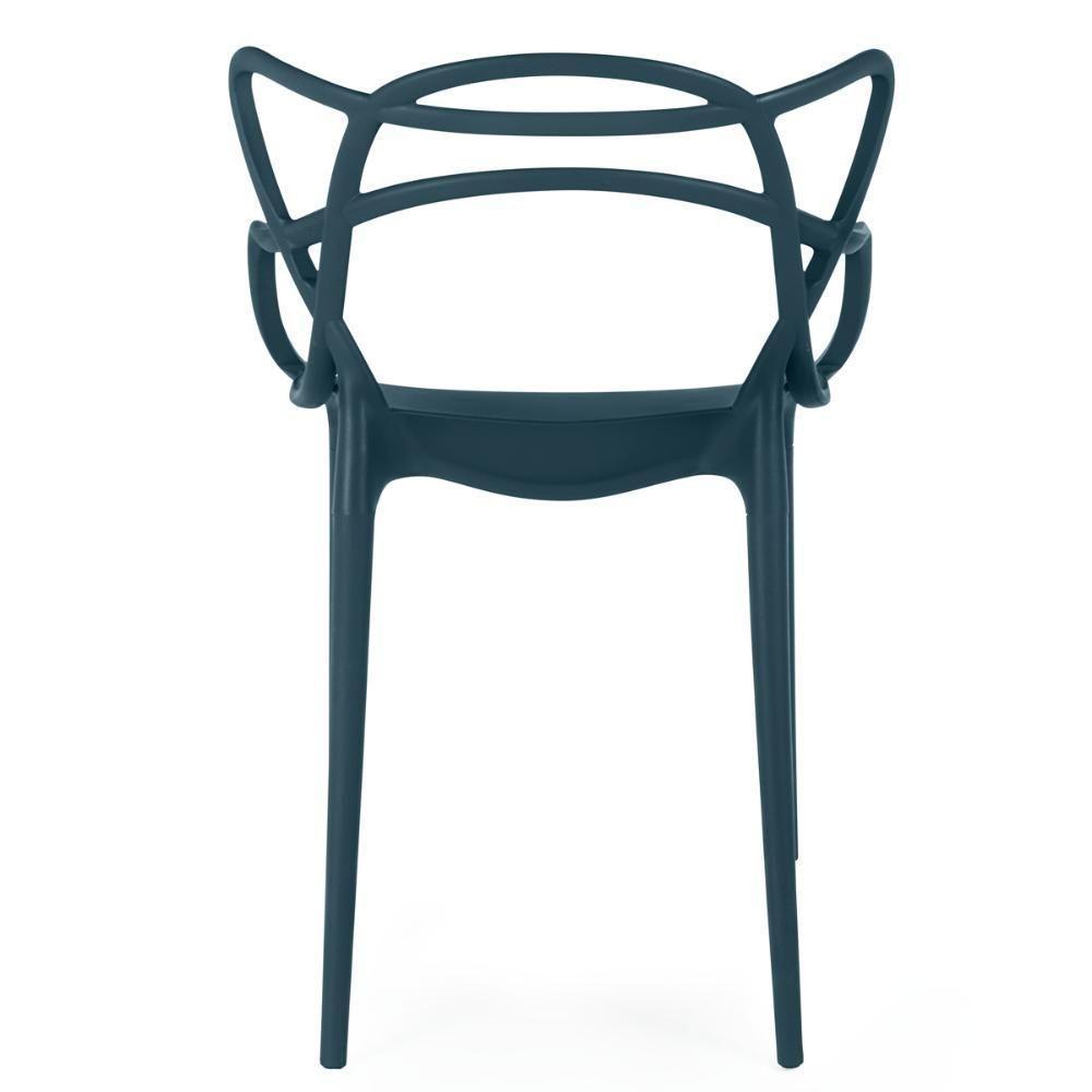 Kit 6 Cadeiras De Jantar Allegra Design Empilhável - Azul Marinho - 7