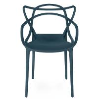 Kit 6 Cadeiras De Jantar Allegra Design Empilhável - Azul Marinho