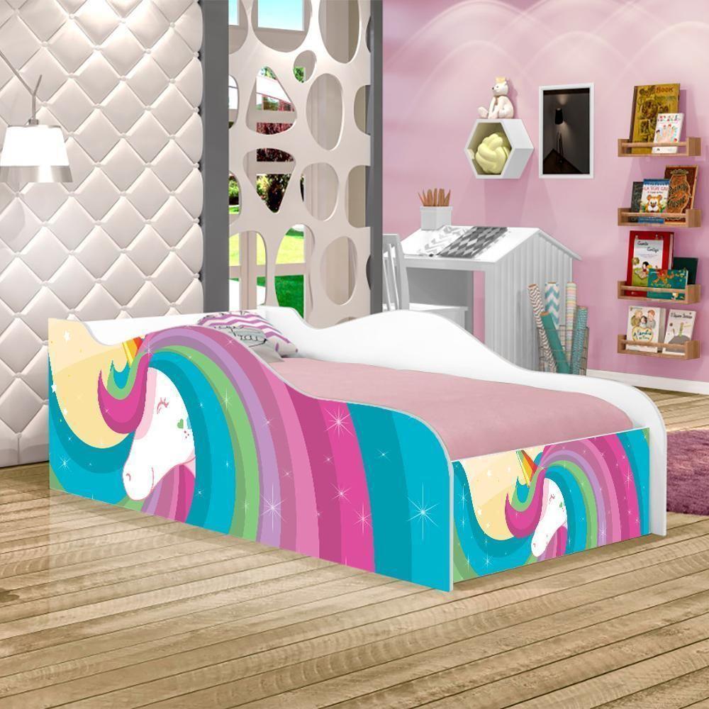 Cama Fun Unicórnio Arco Solteiro Com Colchão - 1