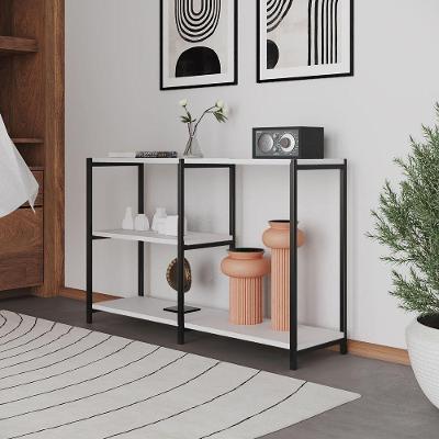 Aparador Industrial Artesania Preto E Branco 120cm