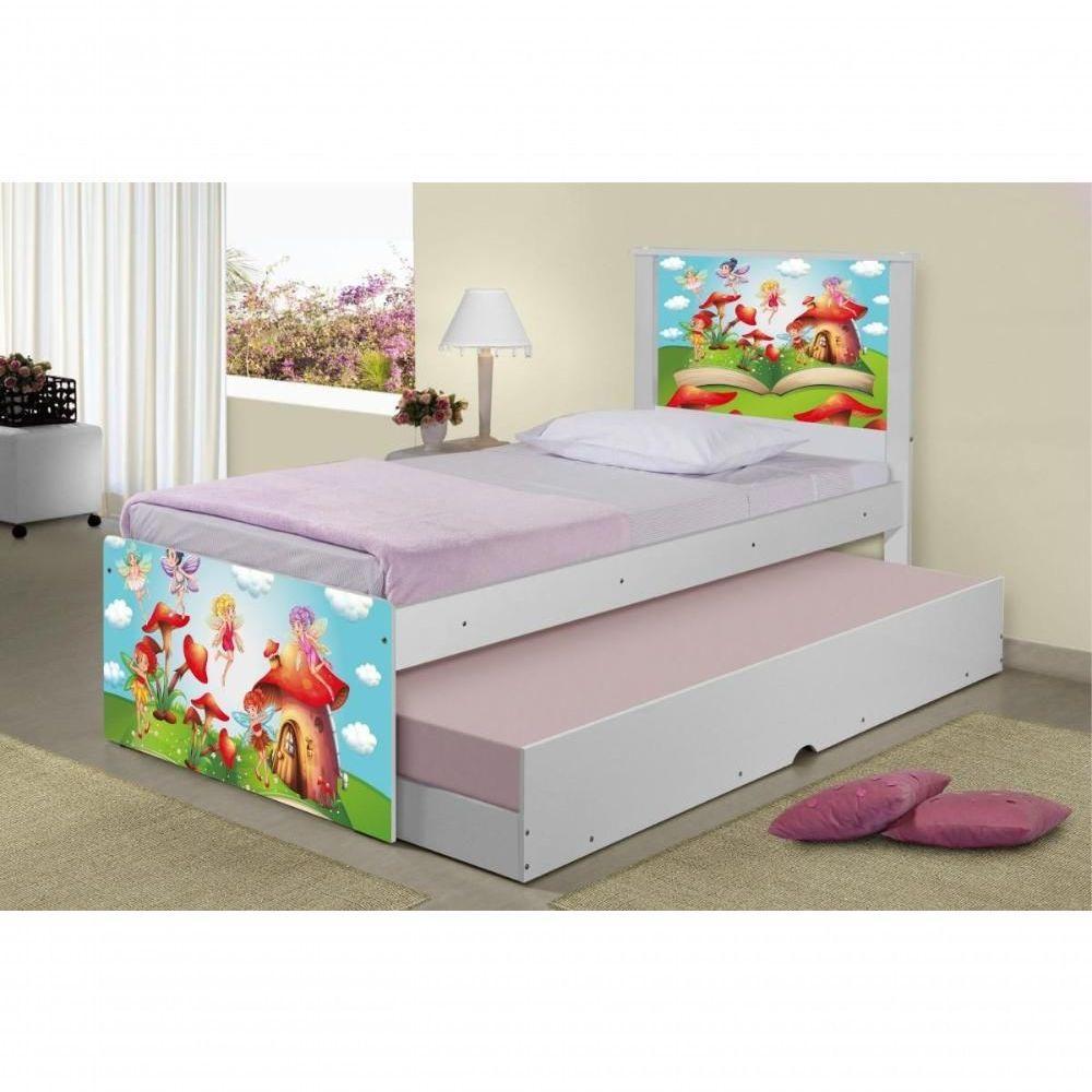 Bicama Juvenil Adesivada Mundo Das Fadinhas Com Colchões - 3