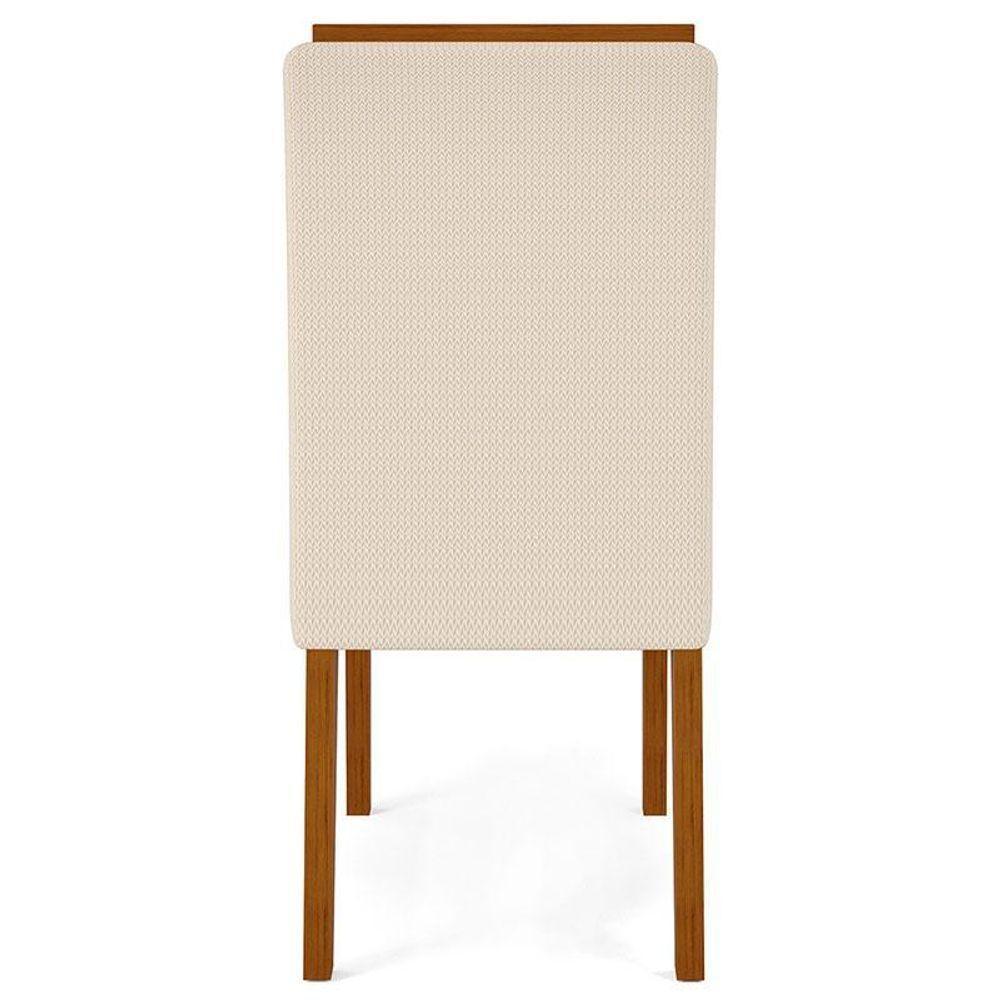 Cadeira Para Mesa De Jantar Yasmin Kit 2 Peças Freijó Linho Neve – Dj Móveis - 4