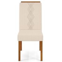 Cadeira Para Mesa De Jantar Yasmin Kit 2 Peças Freijó Linho Neve – Dj Móveis - 3