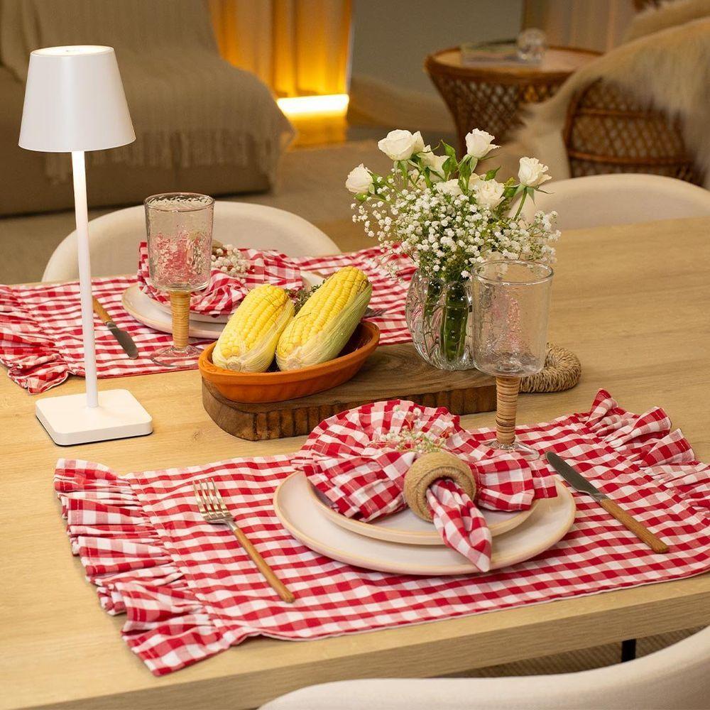 Guardanapo Copa E Cia Avulso Marie Xadrez Vermelho - 4