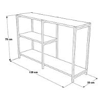 Aparador Industrial Artesania Preto E Imbuia 120cm - 2