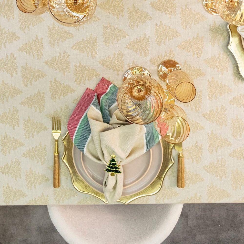 Guardanapo Copa E Cia Avulso Holiday Natural Com Listras - 5