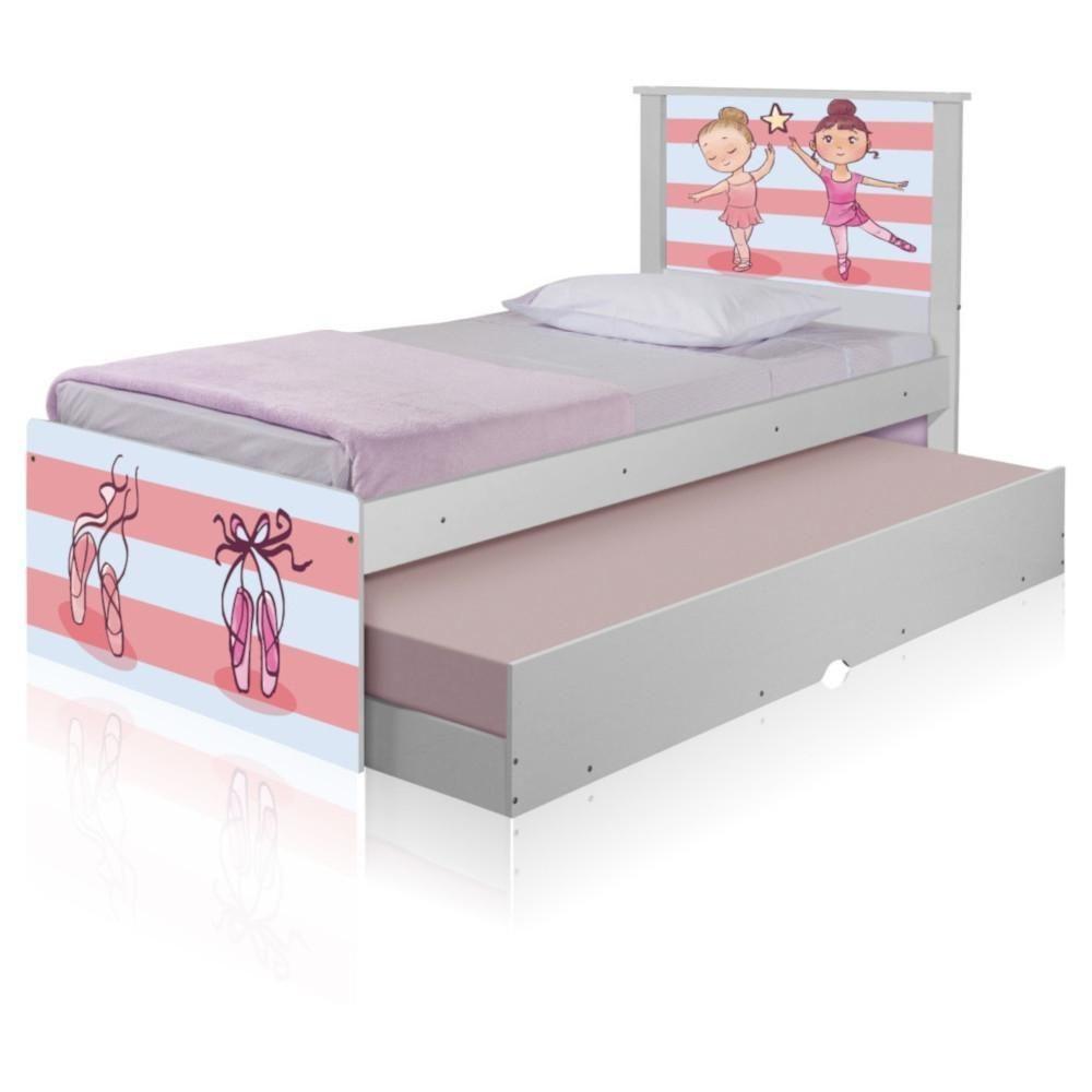 Bicama Juvenil Adesivada Bailarinas Com Colchões - 1