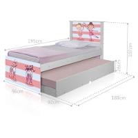 Bicama Juvenil Adesivada Bailarinas Com Colchões - 2