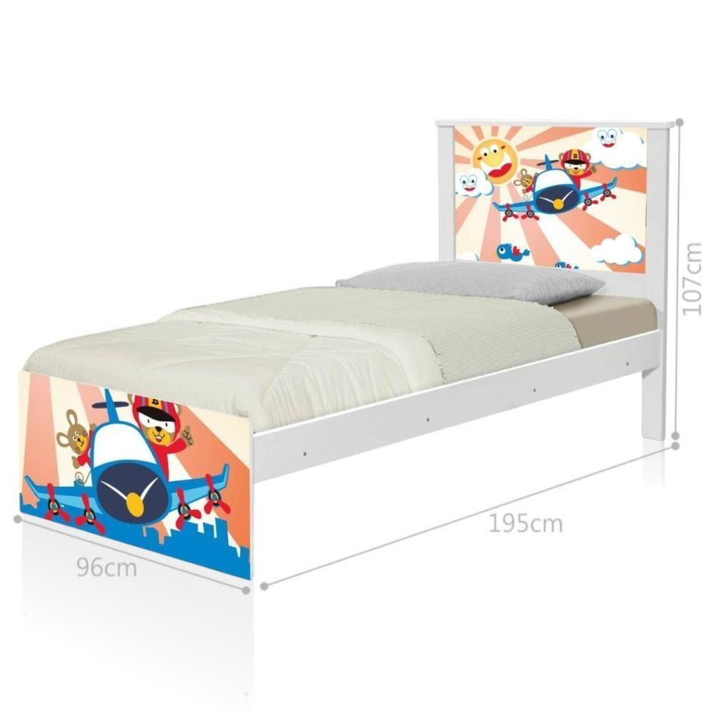 Cama Solteiro Com Cabeceira Adesivada Patrulha Ursinhos - 2
