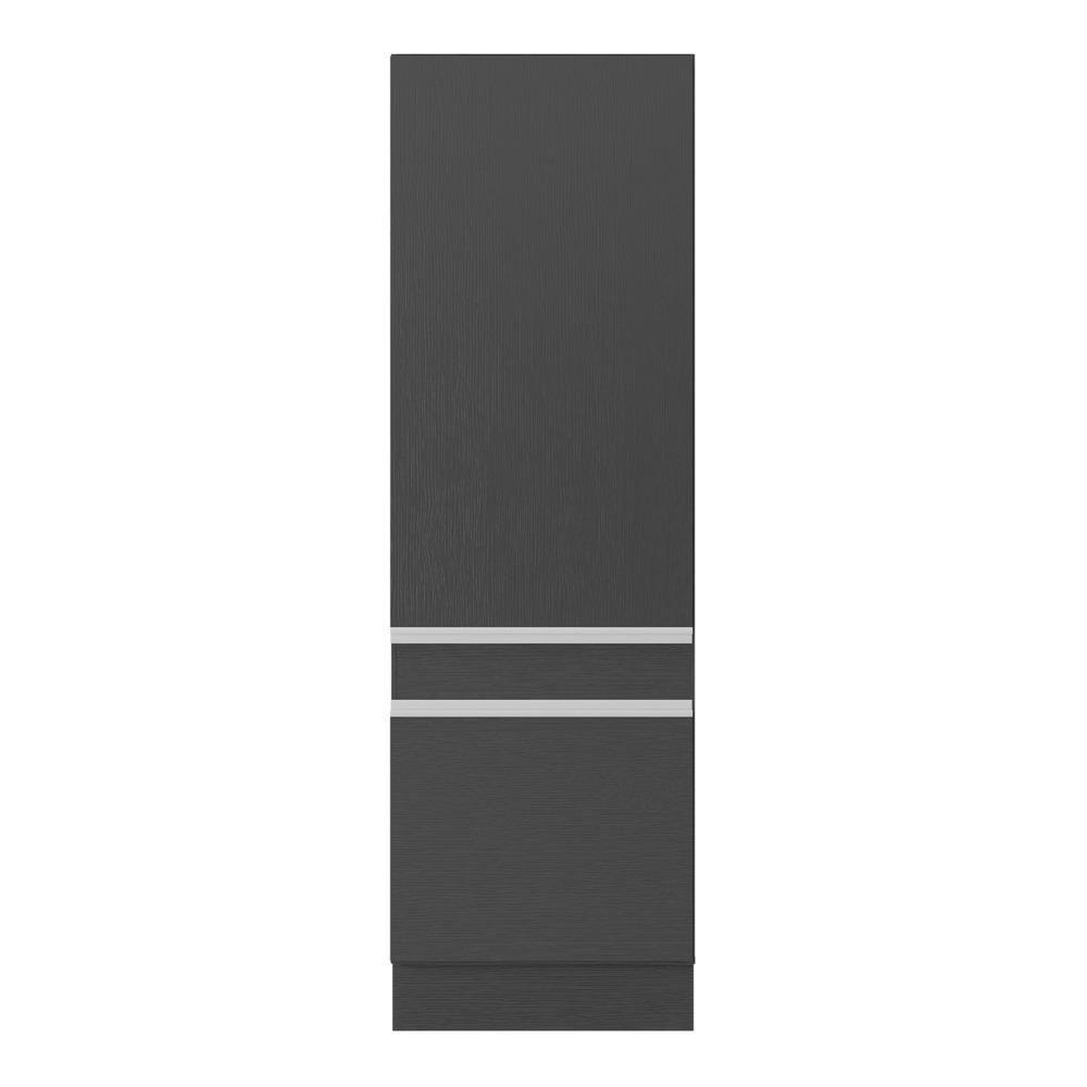 Paneleiro 2 Portas 62cm Com Rodapé Veneza Multimóveis V2121 Preto/branco Preto/branco - 2