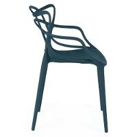 Kit 4 Cadeiras De Jantar Allegra Design Empilhável - Azul Marinho - 5