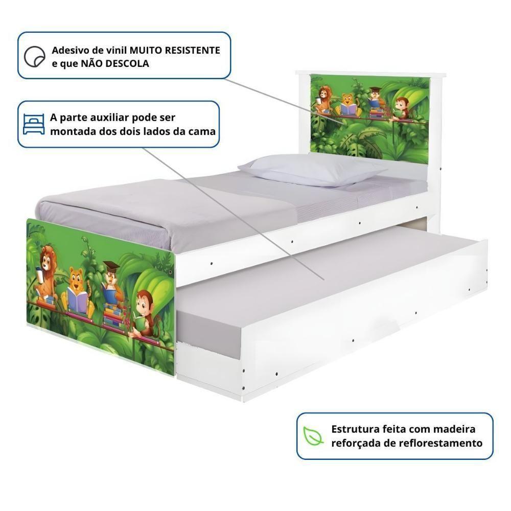 Bicama Juvenil Com Cabeceira Adesivada Safari - 3