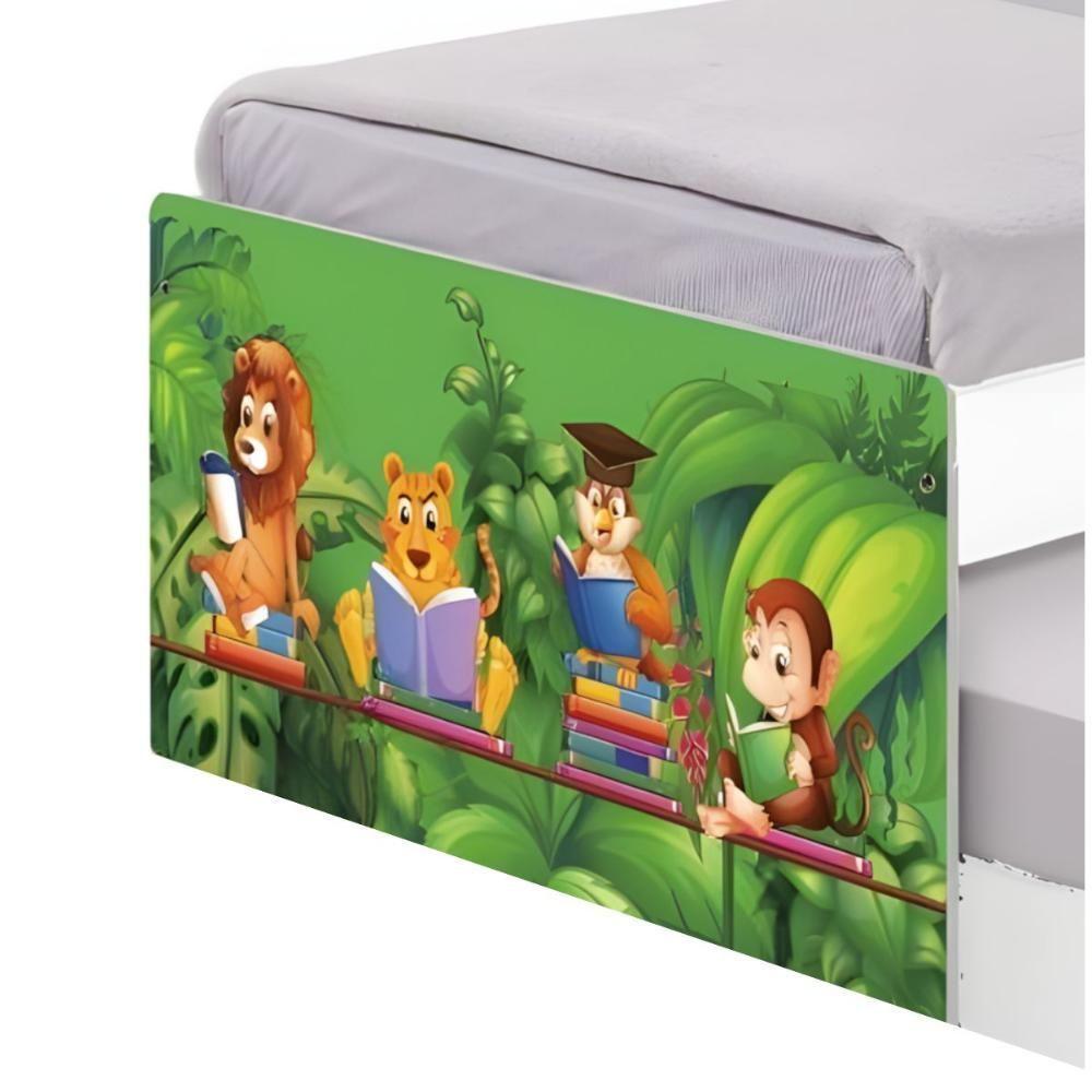 Bicama Juvenil Com Cabeceira Adesivada Safari - 4