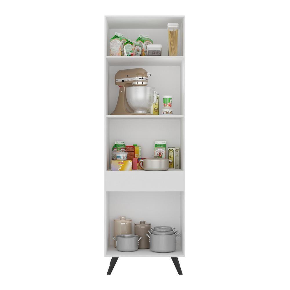 Paneleiro 2 Portas 62cm Veneza Multimóveis V3739 Branco/preto Branco/preto - 3