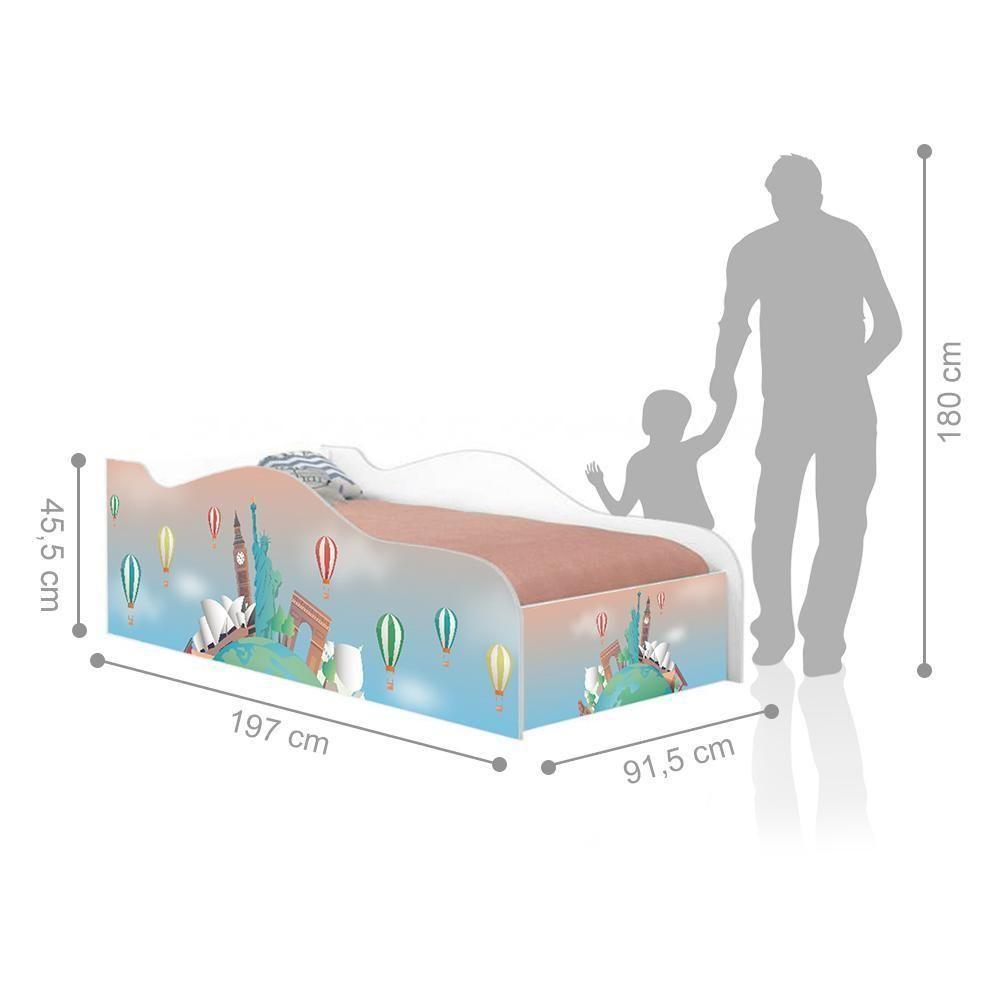 Cama Fun Volta Ao Mundo Solteiro Com Colchão - 3