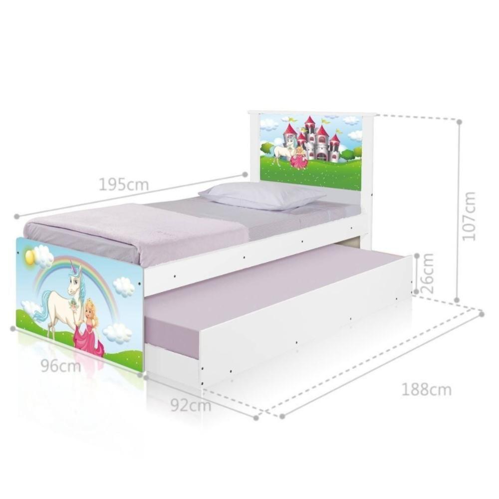 Bicama Juvenil Com Cabeceira Adesivada Princesa Encantada - 2