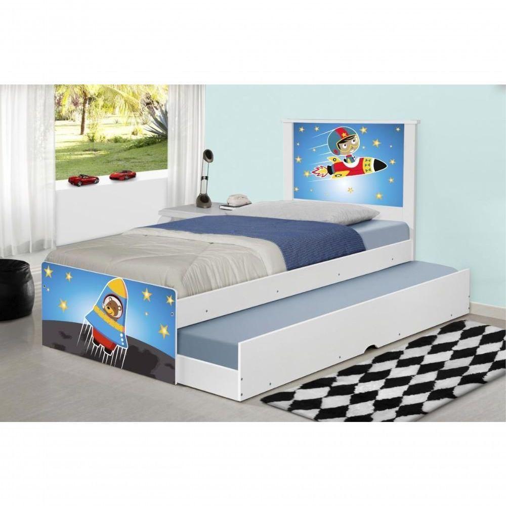 Bicama Juvenil Adesivada Astronauta Com Colchões - 3