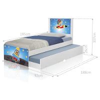 Bicama Juvenil Adesivada Astronauta Com Colchões - 2