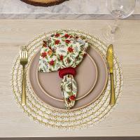 Guardanapo Copa E Cia 4 Peças Home 45x45cm Natal Flor De Natal