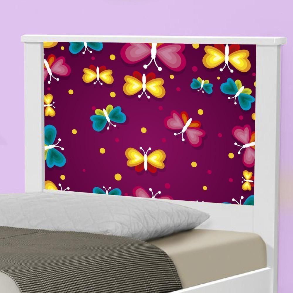 Cama Solteiro Adesivada Borboletas Com Colchão - 4