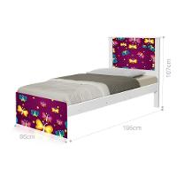 Cama Solteiro Adesivada Borboletas Com Colchão - 2