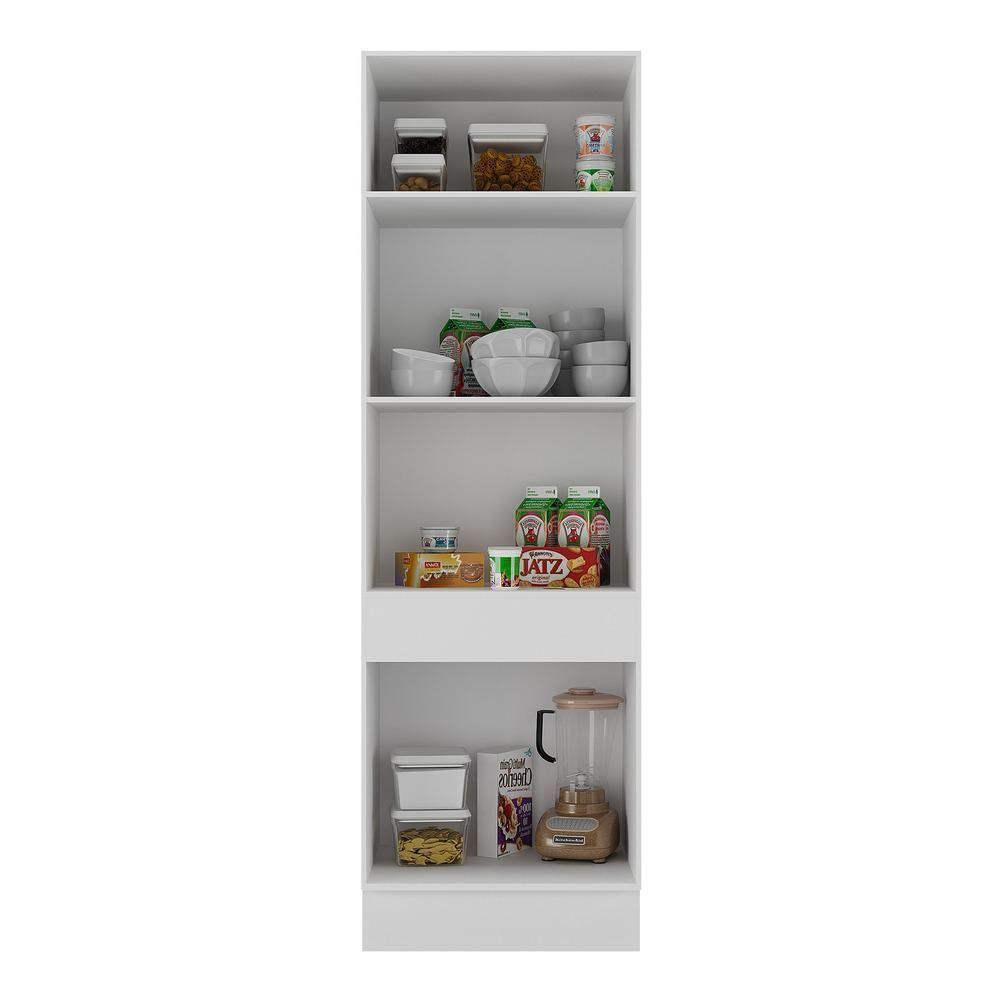 Paneleiro 2 Portas 62cm Com Rodapé Veneza Multimóveis V2119 Branco Branco - 3