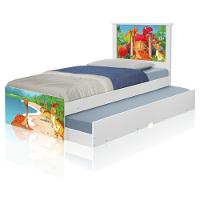 Bicama Juvenil Adesivada Terra Dos Dinossauros Com Colchões - 1