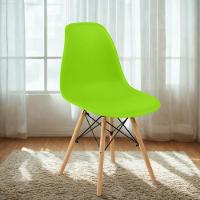 Conjunto 10 Cadeiras Charles Eames Eiffel Wood Base Madeira - Verde - 2