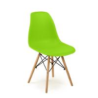 Conjunto 10 Cadeiras Charles Eames Eiffel Wood Base Madeira - Verde - 3