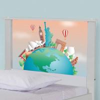 Bicama Juvenil Adesivada Volta Ao Mundo Com Colchões