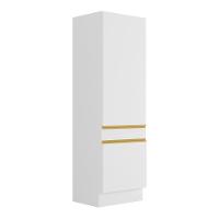 Paneleiro 2 Portas 62cm Com Rodapé Veneza Multimóveis V2119 Branco/dourado Branco/dourado - 1