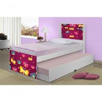 Bicama Juvenil Adesivada Borboletas Com Colchões - 3