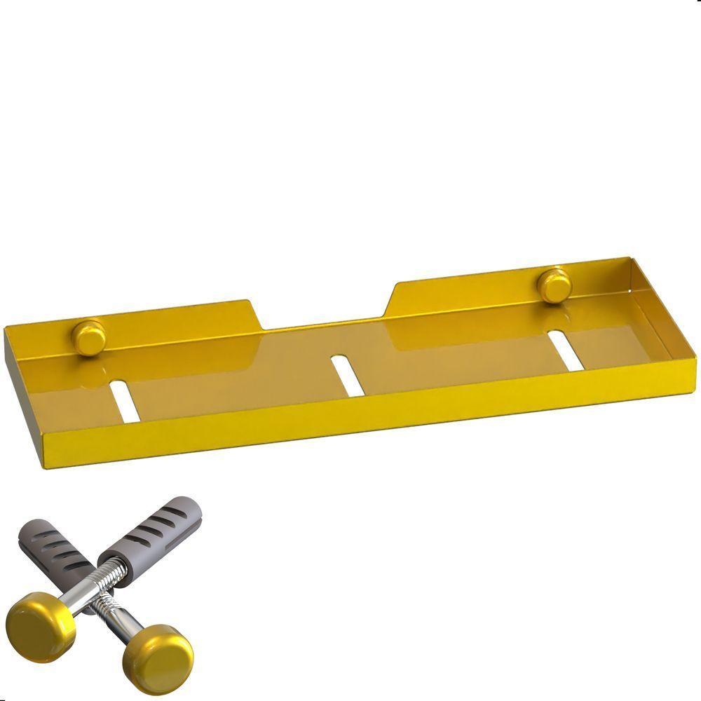 Suporte Porta Shampoo Prateleira Dourado De Parede Plus - 2