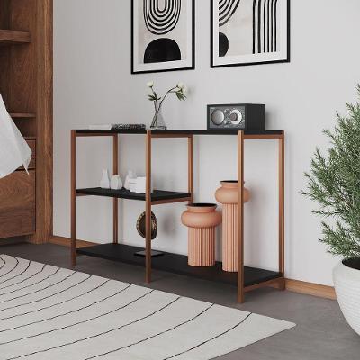 Aparador Industrial Artesania Cobre E Preto 120cm