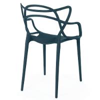 Kit 18 Cadeiras De Jantar Allegra Design Empilhável - Azul Marinho - 6