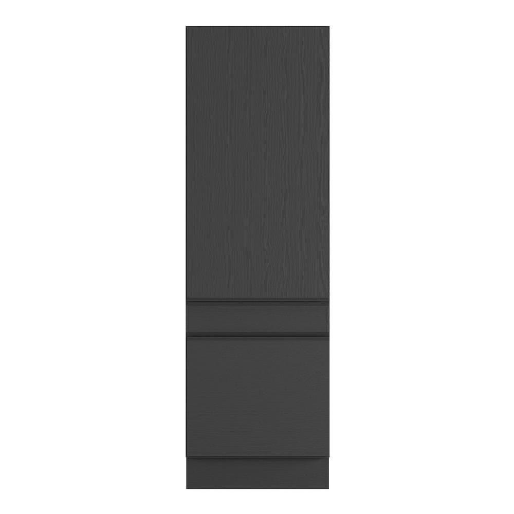 Paneleiro 2 Portas 62cm Com Rodapé Veneza Multimóveis V2119 Preto Preto - 2