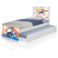 Bicama Juvenil Adesivada Patrulha Ursinhos Com Colchões - 1