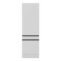 Paneleiro 2 Portas 62cm Com Rodapé Veneza Multimóveis V2119 Branco/preto Branco/preto - 2