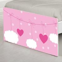 Cama Solteiro Adesivada Nuvens Menina Com Colchão - 5