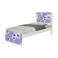 Cama Solteiro Adesivada Mapa Viagens Com Colchão - 1