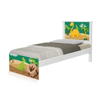 Cama Solteiro Adesivada Dinossauro Com Colchão