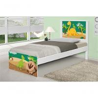 Cama Solteiro Adesivada Dinossauro Com Colchão - 3