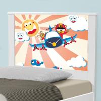 Cama Solteiro Adesivada Patrulha Ursinhos Com Colchão