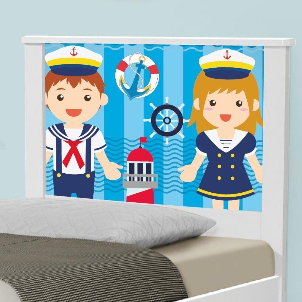 Cama Solteiro Adesivada Marinheiros Com Colchão - 4