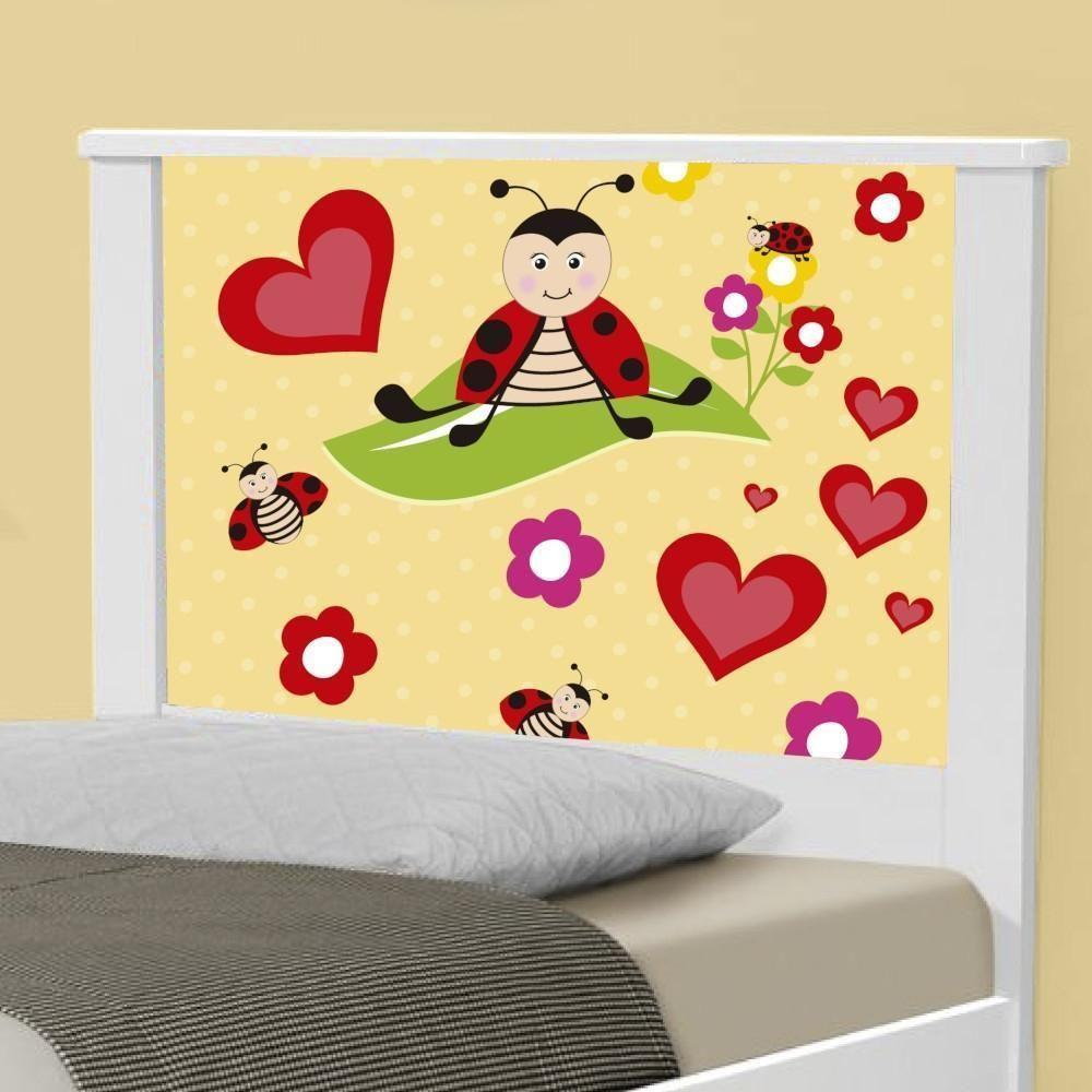 Cama Solteiro Adesivada Joaninha Com Colchão - 4