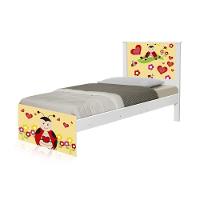 Cama Solteiro Adesivada Joaninha Com Colchão - 1