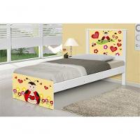 Cama Solteiro Adesivada Joaninha Com Colchão - 3