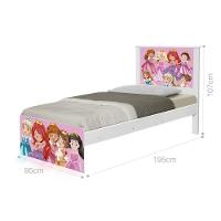Cama Solteiro Adesivada Princesinhas Com Colchão - 2